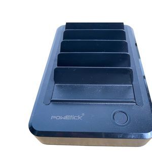 Powstick 5 Port USB Charging Station Dock Multi Device Organizer Black 2.4A C72Q